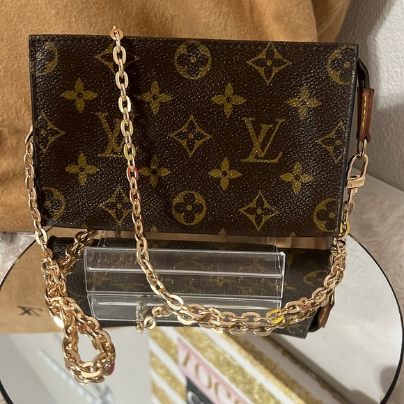 Louis Vuitton Handbags - Authentic Louis Vuitton Monogram Cosmetics Pouch EUC with Crossbody Chain